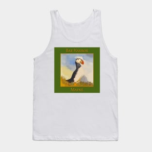 Puffin of the Eastern Egg Island outside of Bar Harbor Maine Tank Top